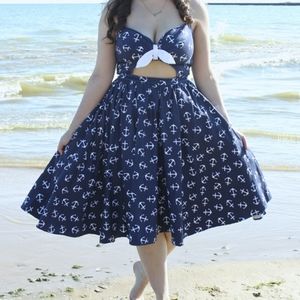 Renee Dress in Anchor Print